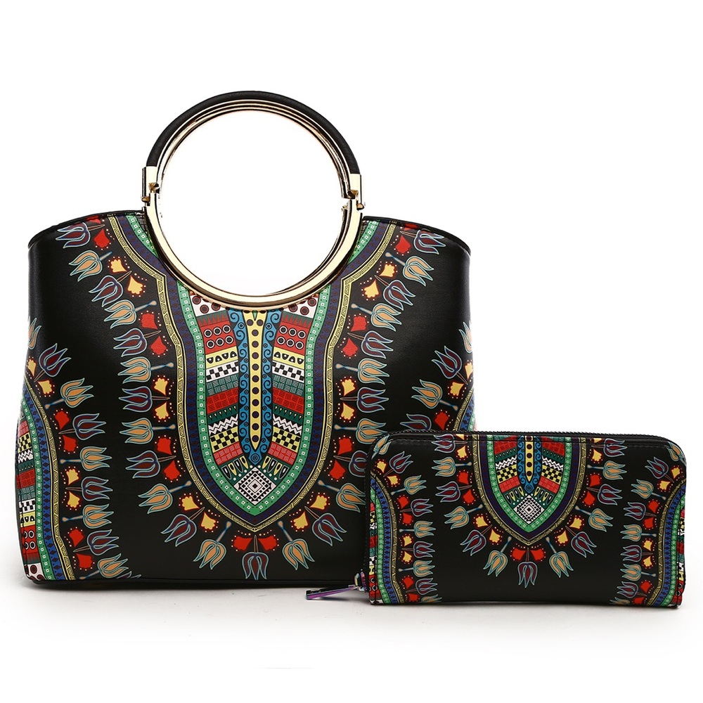 Bohemian Round Top Handle 2- in-1 Satchel Handbag